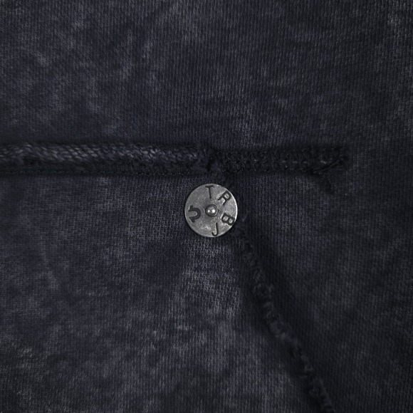 True Religion Distressed Hoodie‎ Mens Medium Gray Pullover Sweatshirt Grunge Y2K - Picture 6 of 12